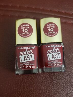 L.A. Colors Color Last Nail Polish - Deep Red Duo